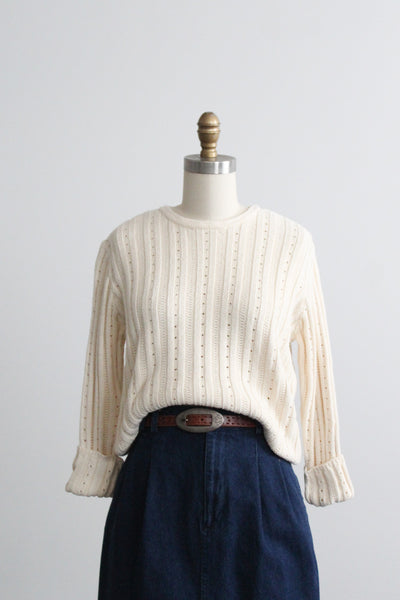 parchment cotton pullover