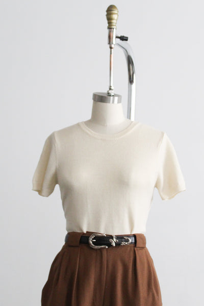 parchment wool tee