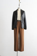 tobacco wool trousers