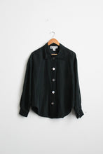 ash black silk jacket