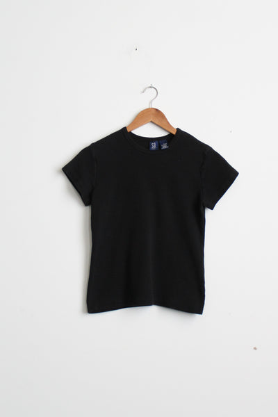 black cotton tee