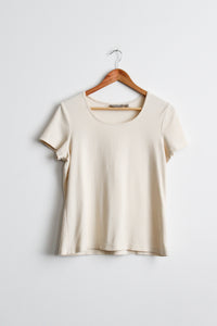 parchment cotton tee