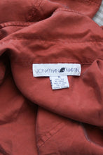 terra cotta silk button up