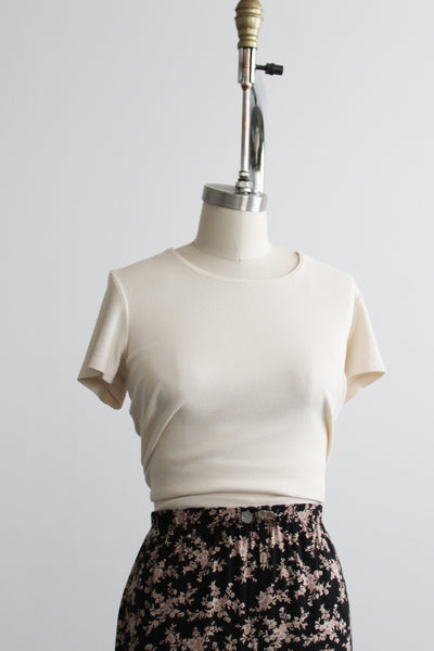 parchment cotton tee