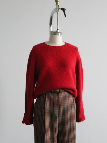 carmine wool sweater