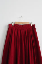 cranberry corduroy midi skirt (xs/s)
