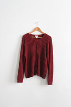 redwood cable knit cardigan (l)