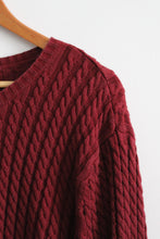 redwood cable knit cardigan (l)