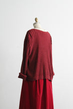redwood cable knit cardigan (l)