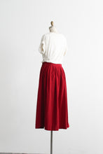 cranberry corduroy midi skirt (xs/s)