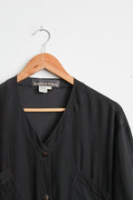 ash black silk jacket