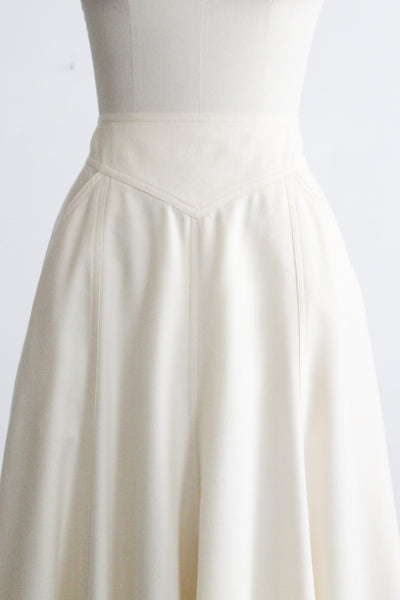 chamomile wool midi skirt (m)