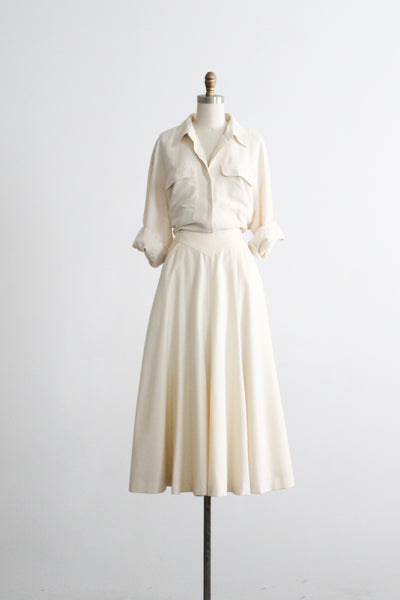 chamomile wool midi skirt (m)