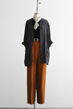 tobacco silk trousers