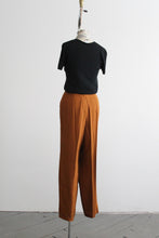 tobacco silk trousers