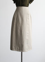 stone denim maxi skirt