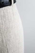 mushroom linen trousers