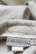 mushroom linen trousers