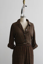 windowpane silk trousers set