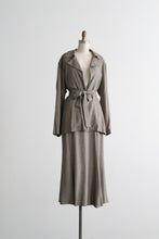 pewter two piece suit