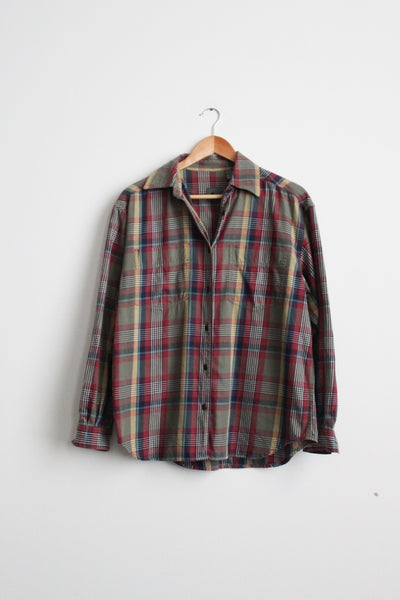 softest plaid cotton button up