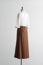 tobacco wool midi skirt