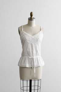 featherveil lace-trimmed tank