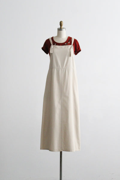 almond cotton pinafore (m)