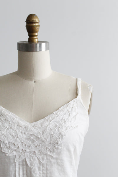 featherveil lace-trimmed tank