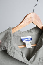 sage leaf silk button up