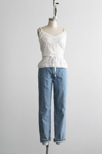 featherveil lace-trimmed tank