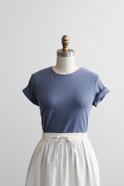slate blue tee