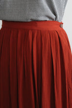 russet midi skirt