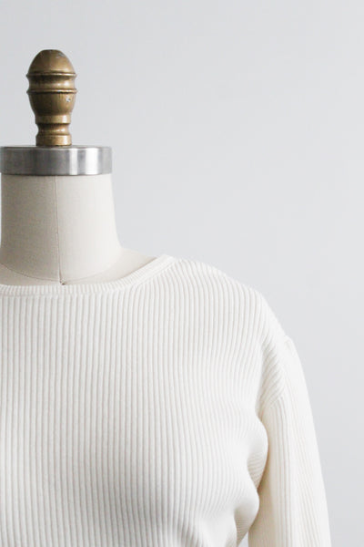 rib knit salt cotton pullover