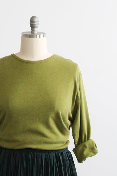 pistachio cotton long-sleeve tee