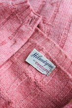 rose quartz wool cable knit cardigan (s)