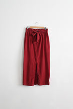 poppy red silk skirt (m/l)