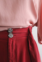 poppy red silk skirt (m/l)