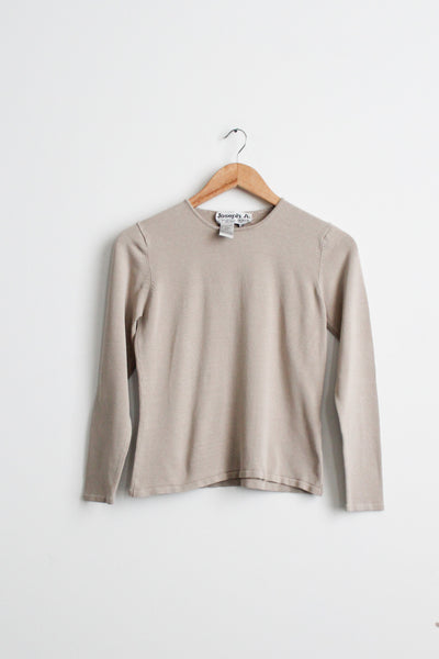 sandstone silk pullover