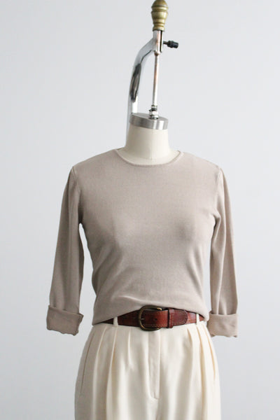 sandstone silk pullover