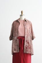 rose quartz burnout button up (l/xl)