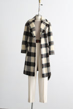 mohair plaid wool trench