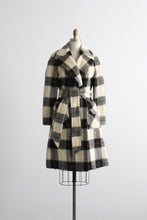 mohair plaid wool trench