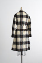 mohair plaid wool trench