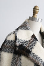 mohair plaid wool trench