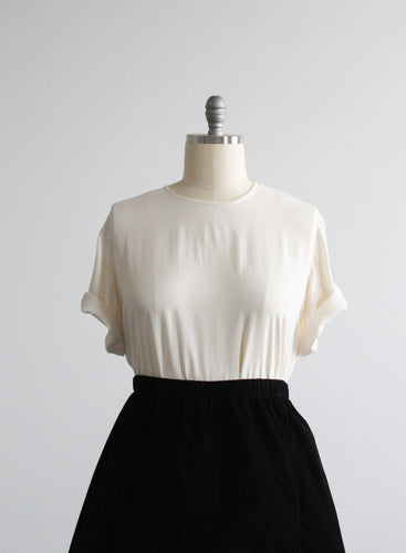 parchment silk tee