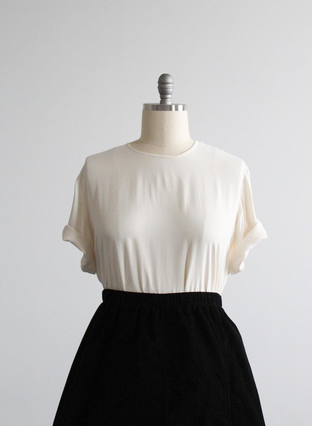 parchment silk tee