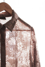 rose quartz burnout button up (l/xl)