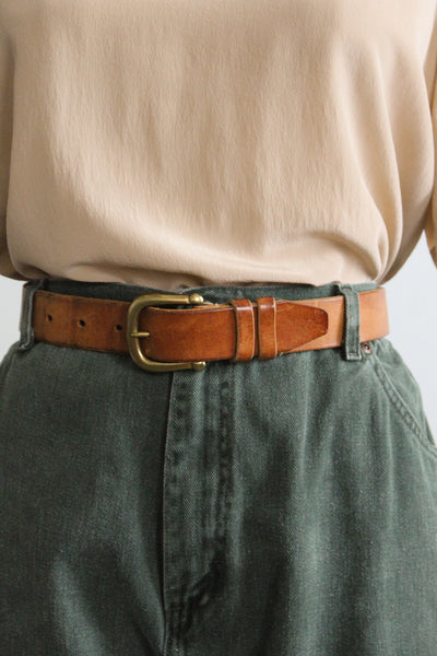 horseshoe leather belt
