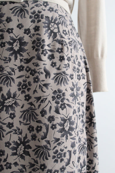 spring garden silk skirt